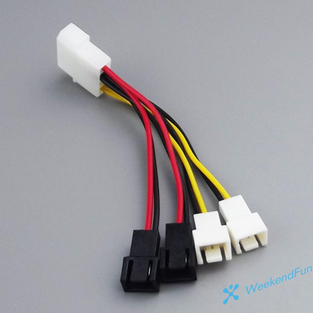 1 Cáp Chuyển Đổi 4-pin Molex Sang 3-pin 12vx2/5v X 2