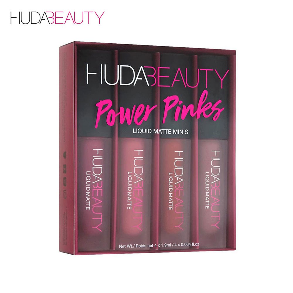 Set 4 son môi HUDA BEAUTY lâu trôi màu sắc quyến rũ cho nữ | BigBuy360 - bigbuy360.vn