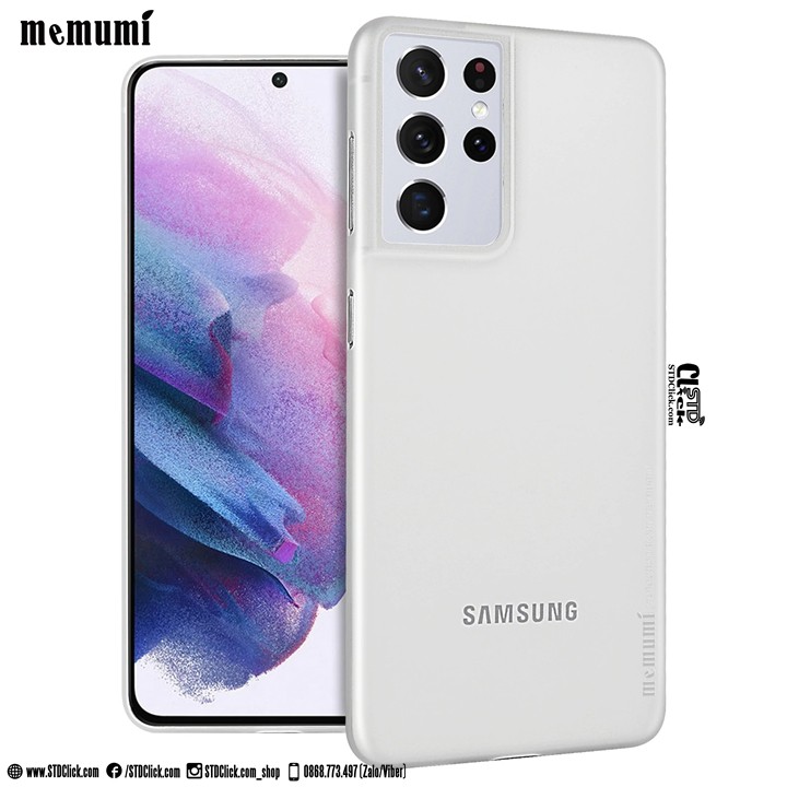 ỐP LƯNG SAMSUNG GALAXY S21 ULTRA 5G - NOTE 10 PLUS - NOTE 10 PLUS 5G MEMUMI MỎNG LỤA CHÍNH HÃNG