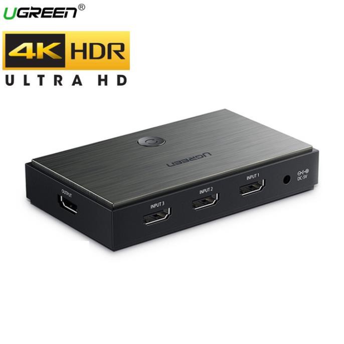 Ugreen 50709 - Bộ gộp HDMI chuẩn 2.0 3 vào 1 ra hỗ trợ 4K@60Hz ✔HÀNG CHÍNH HÃNG ✔