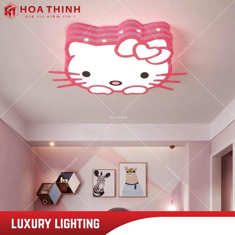 Đèn trẻ em ốp trần, trang trí phòng ngủ trẻ em mèo Hello Kitty, 3 chế độ ánh sáng