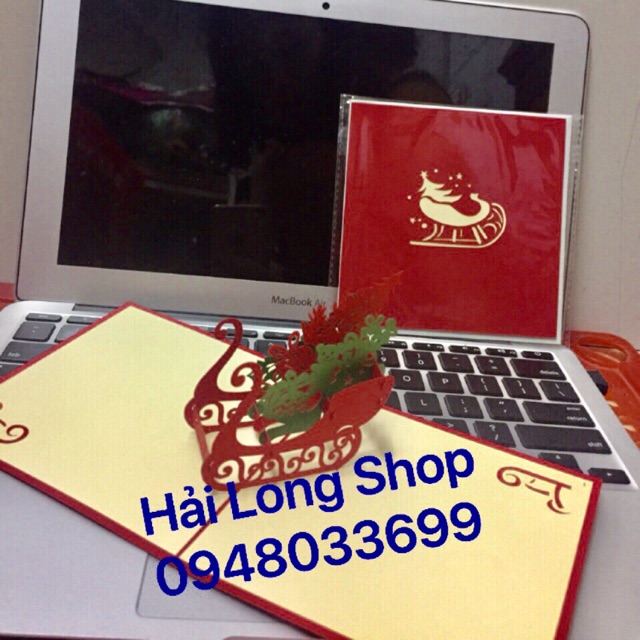 Xe Trượt Tuyết - Noel - Thiệp 3D | BigBuy360 - bigbuy360.vn