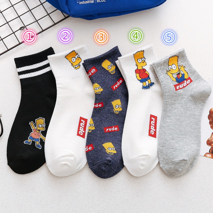 Vớ cotton phong cách Hàn Quốc đơn giản xinh xắn cho cả nam và nữ