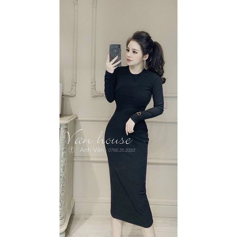 Váy body tăm thêu tay chữ x