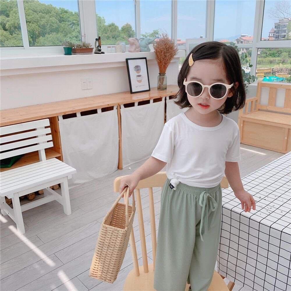 QUẦN THUN TĂM BO ỐNG DÁNG DÀI CỰC YÊU CHO BÉ MÙA HÈ - CỐM KIDS NT.