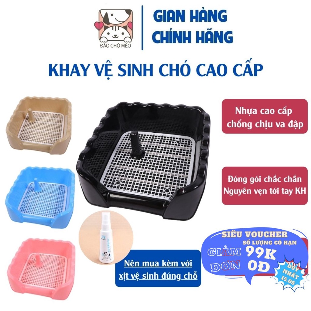 Khay Vệ Sinh Cho Chó Nhiều Size Cao Cấp Đực và Cái - Đảo Chó Mèo