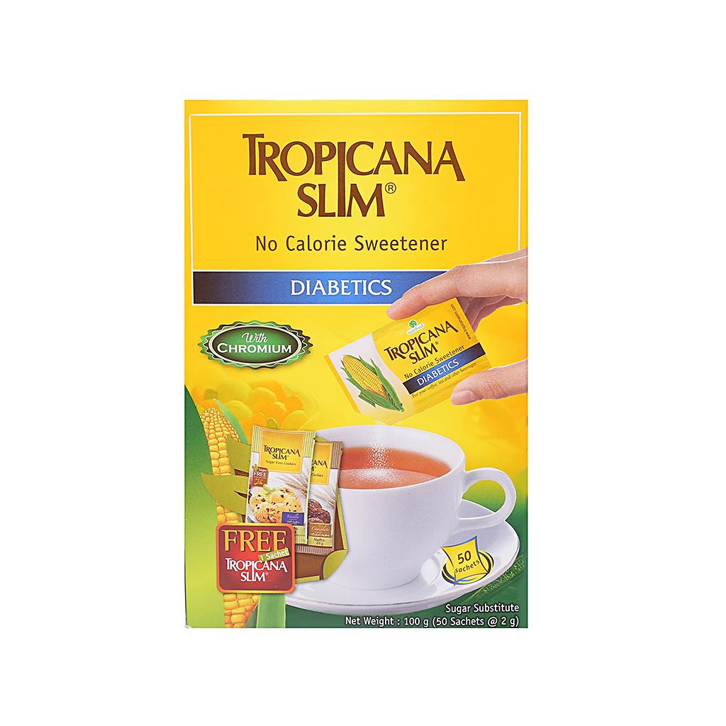Đường bắp  ăn kiêng Tropicana Slim hộp 100g (50 gói x 2g)