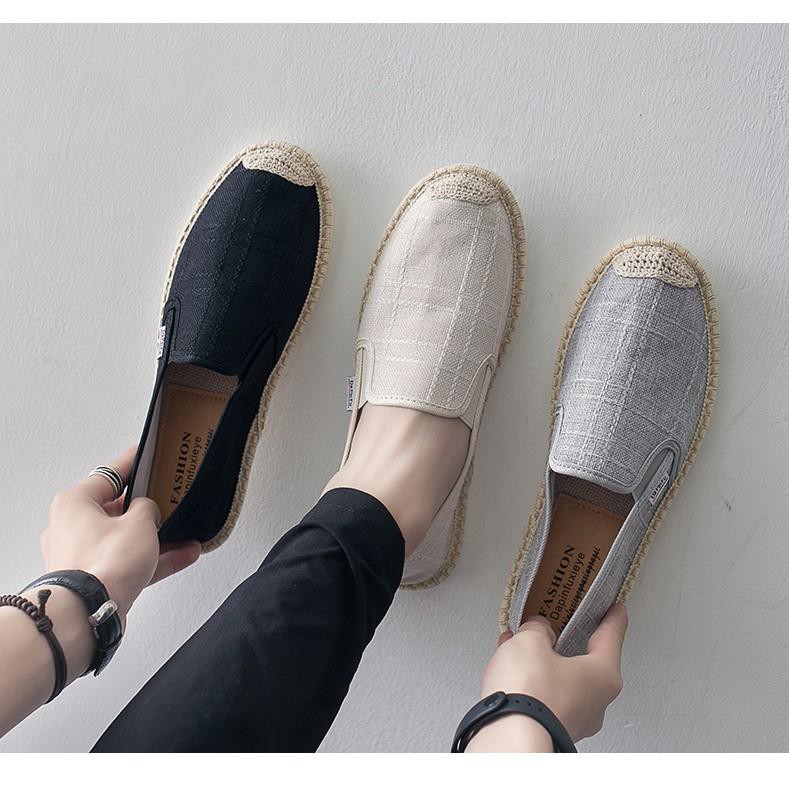Slip on nam 2019 - Giày lười vải nam cao cấp - 3 màu đen, xám và be - Mã SP 2917 hàng Quảng Châu | BigBuy360 - bigbuy360.vn