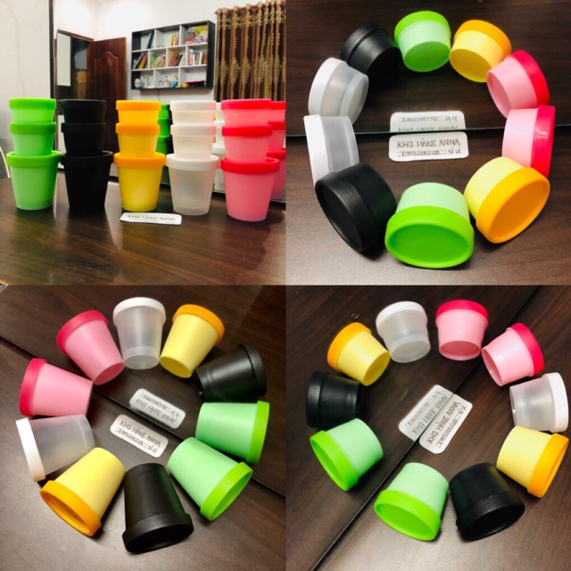 50 Hủ Ly 50gr/ 100gr/ 200gr - combo 50 hủ ly nhựa thái chiết mỹ phẩm - hủ ly đủ màu hồng / đen / vàng / xanh lá / trắng