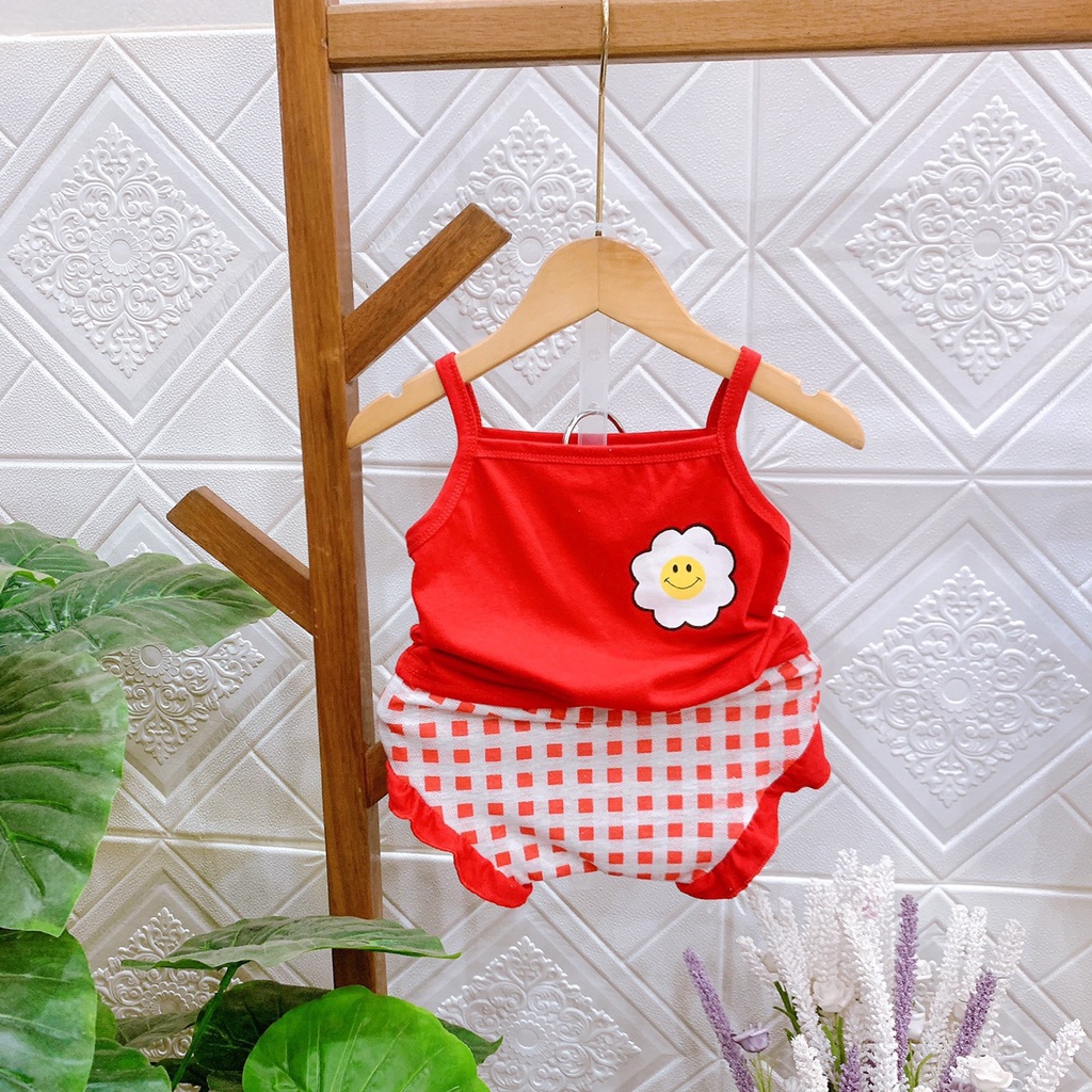 Bộ 2 dây cotton Xinh Xắn cho bé gái 6-16kg, nhiều màu lựa chọn - 𝐁𝐎𝟖𝟖