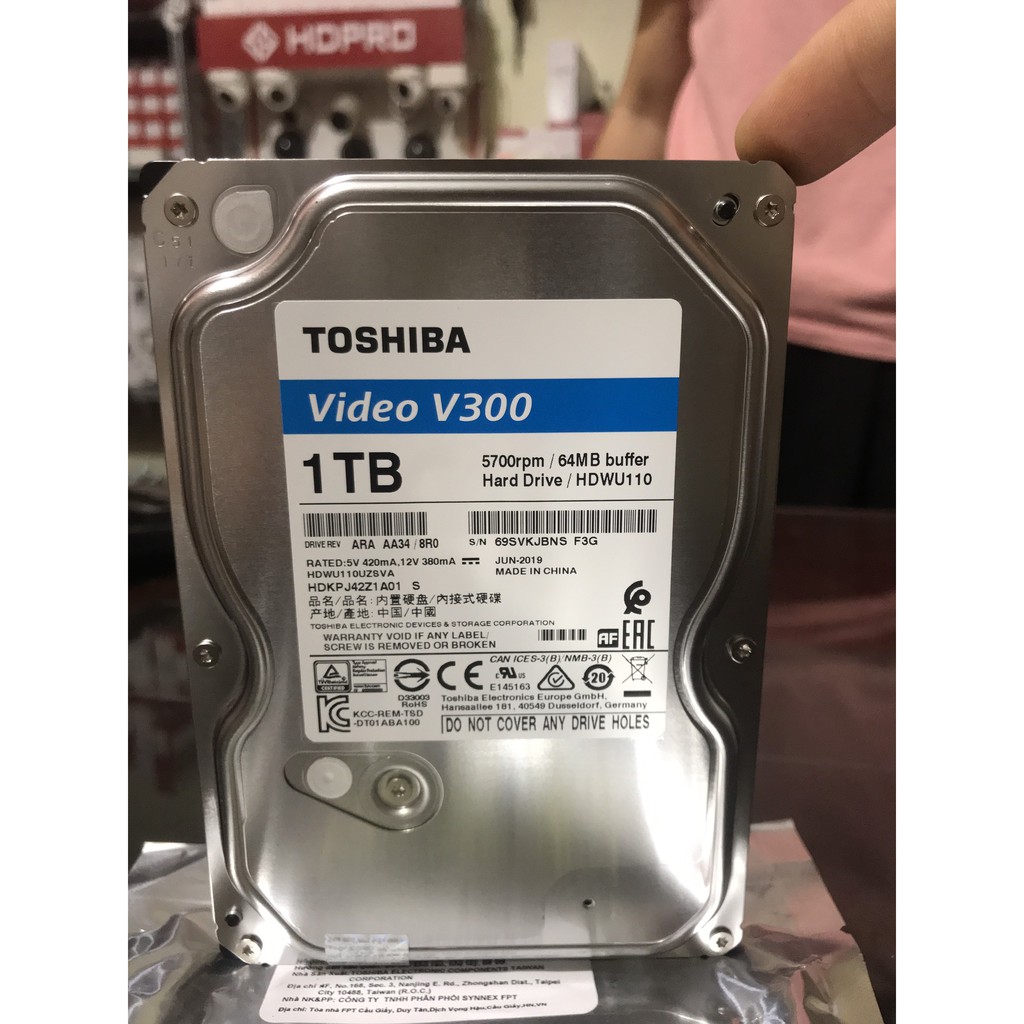 Ổ cứng 1TB TOSHIBA chính hãng tem FPT