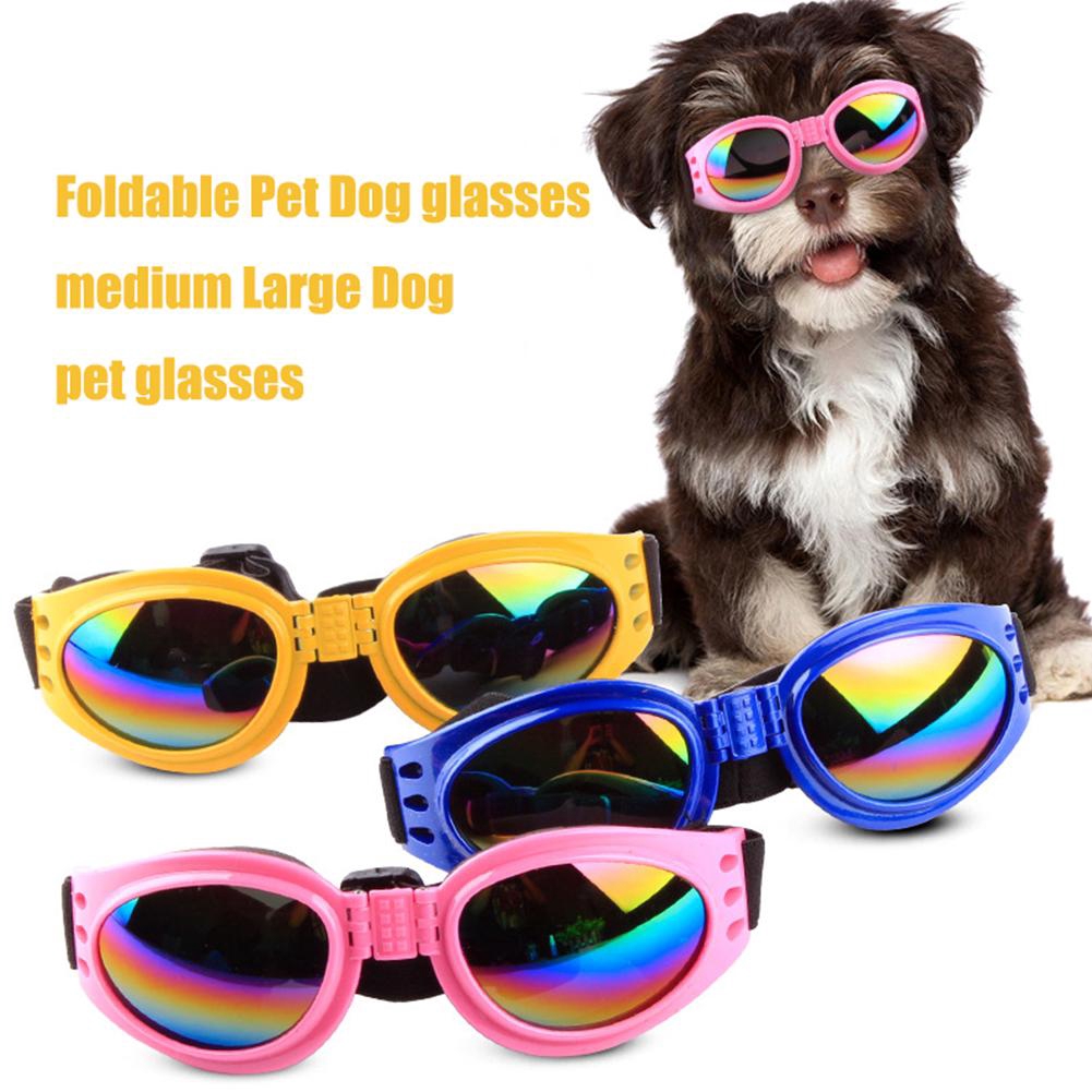 Có thể gập lại Pet Dog Kính vừa Lớn Dog Pet kính Pet Pet Không thấm nước Bảo vệ Chó Kính bảo vệ Kính râm UV