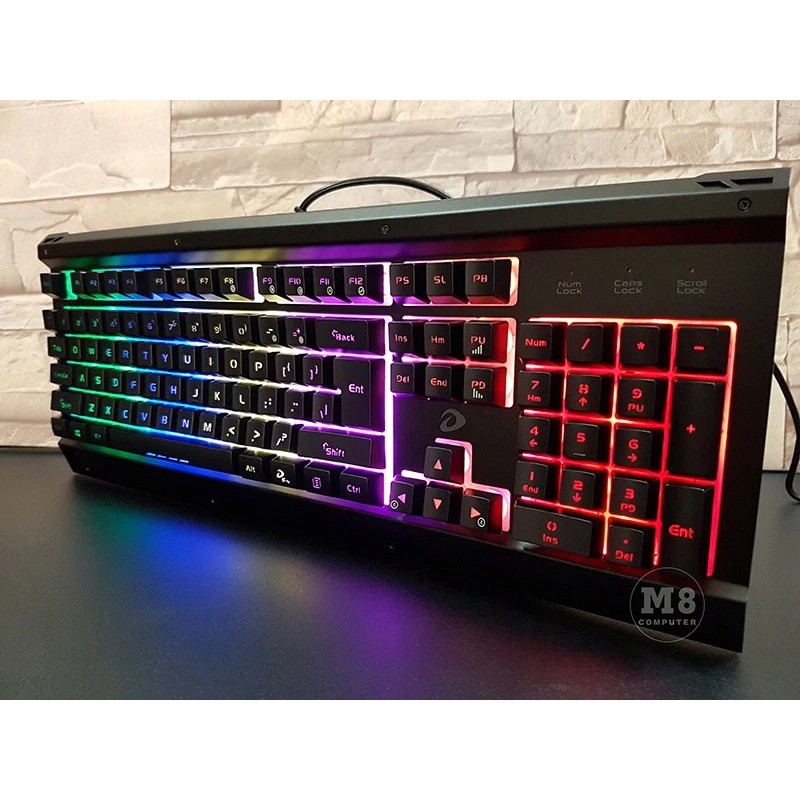 Bàn phím giả cơ chơi game Dareu LK145 LED RGB đổi màu cũ dùng tốt, _Bàn gaming LK145