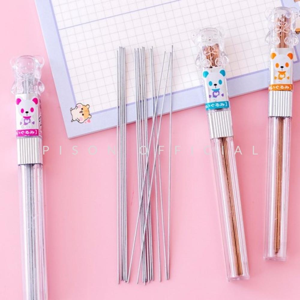 Hộp ruột bút chì bấm 2B 0.7mm hình Gấu Pison - RBC001 - 1 cái