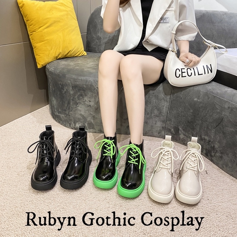[Sẵn]Giày Boots Màu xanh lá hot trend 2022 ( Trắng, Đen, Xanh Lá ) Size 35 - 40, 2167