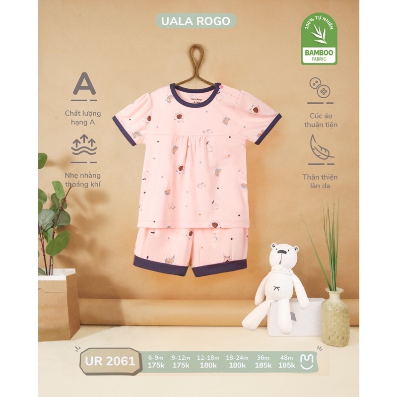 Bộ Quần Áo Cộc Tay Bamboo Pettit Uala Rogo UR 2061