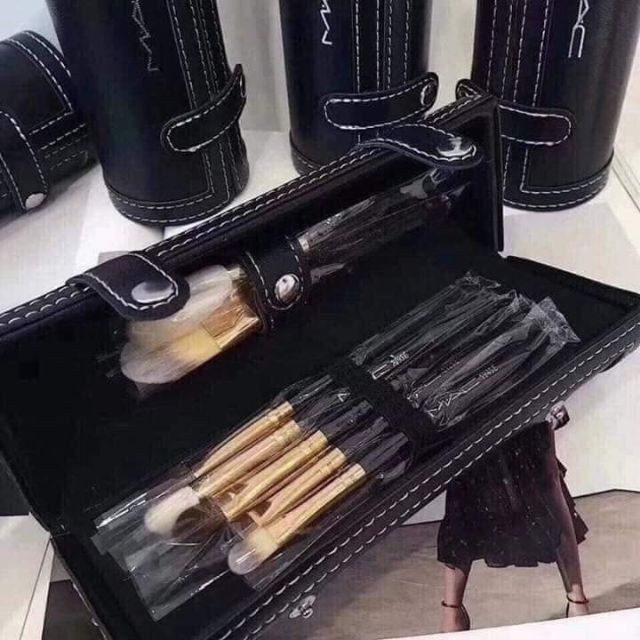 Bộ cọ trang Mac hộp bao da sang trọng