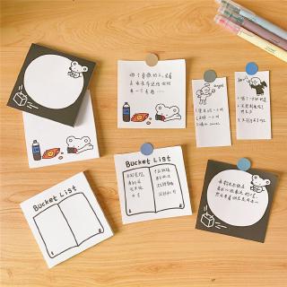 Giấy Ghi Chú Họa Tiết Hoạt Hình Dễ Thương Phong Cách Hàn Quốc
