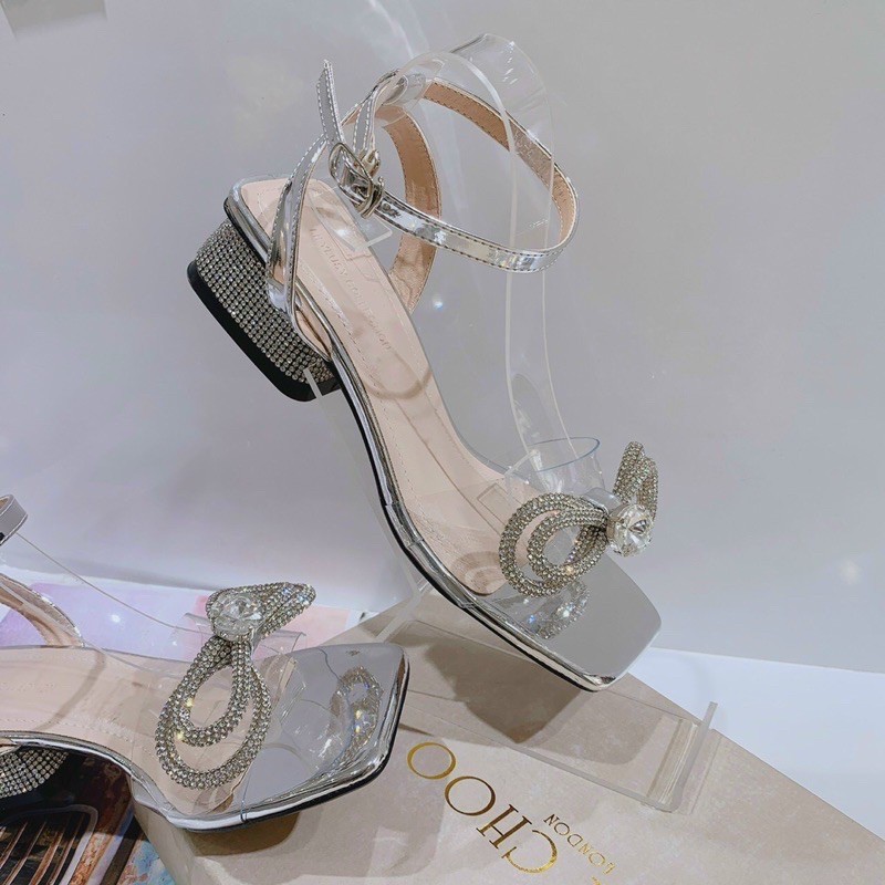 Sandal nơ đá gót ngọc 5p sang chảnh mã S145