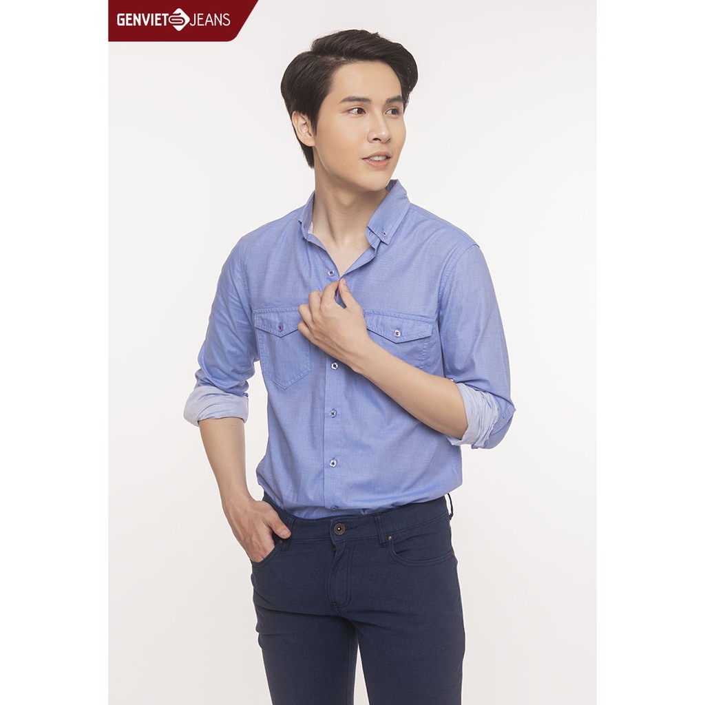  Áo sơ mi dài tay nam T3121C810 GENVIET | BigBuy360 - bigbuy360.vn