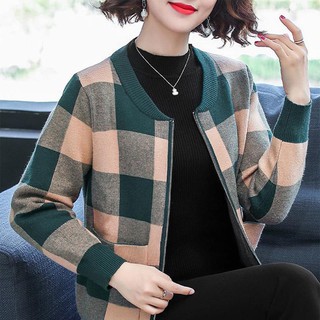 Dụng cụ trang trí chất lượng cao❤Áo khoác Cardigan dáng ngắn thời trang dành cho phụ nữ trung niên