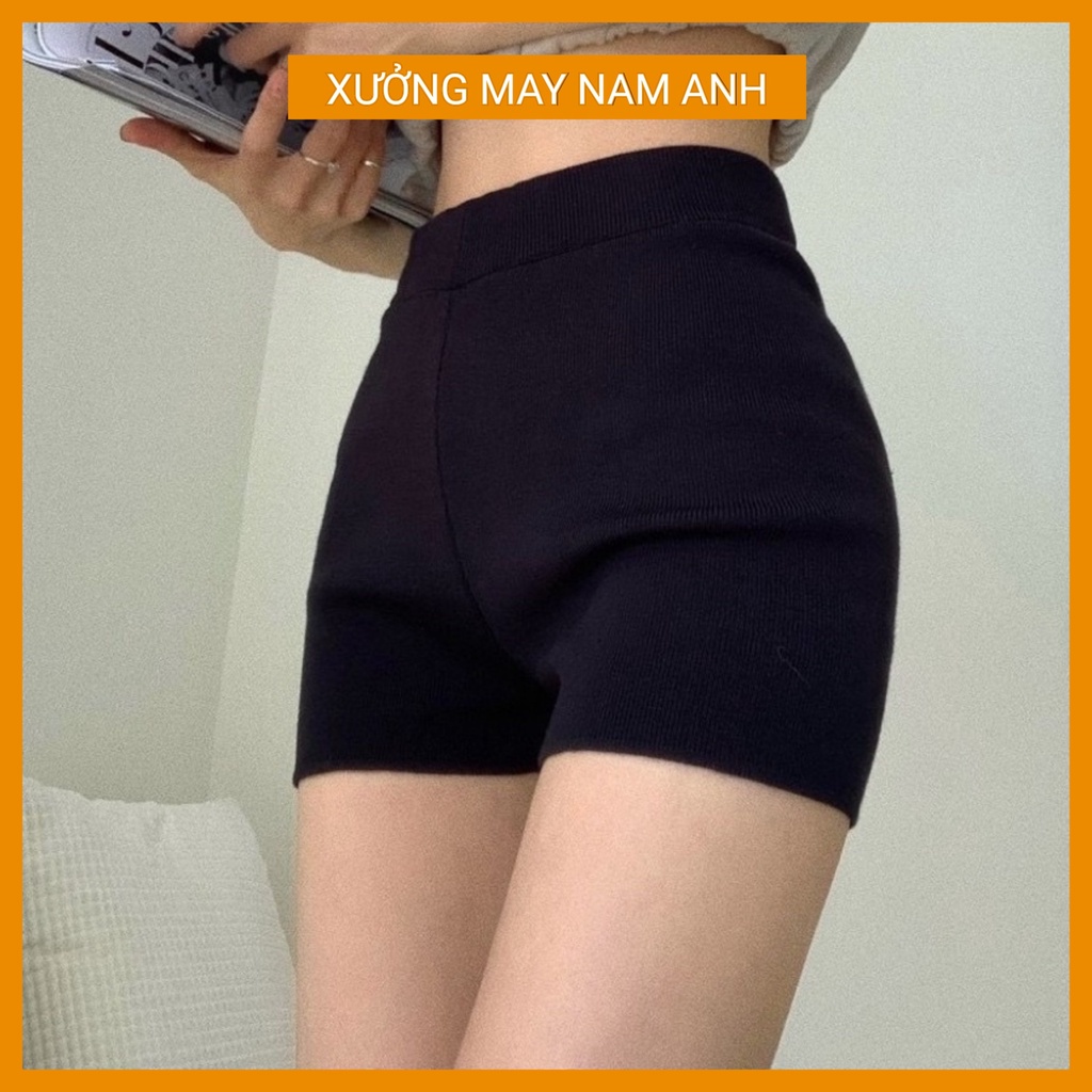 Quần Black Funoff Short Biker Short Dáng Ngắn Nữ Nâng Mông Mùa Hè Năng Động