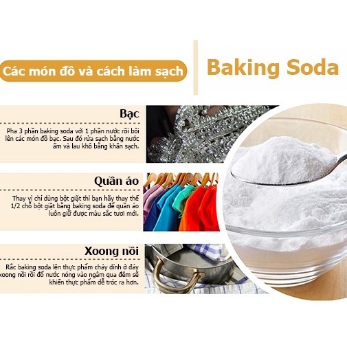 1 kG Baking Soda (NaHCO3), Bột Nở Làm Bánh, Xuất xứ Ý - Thái Lan