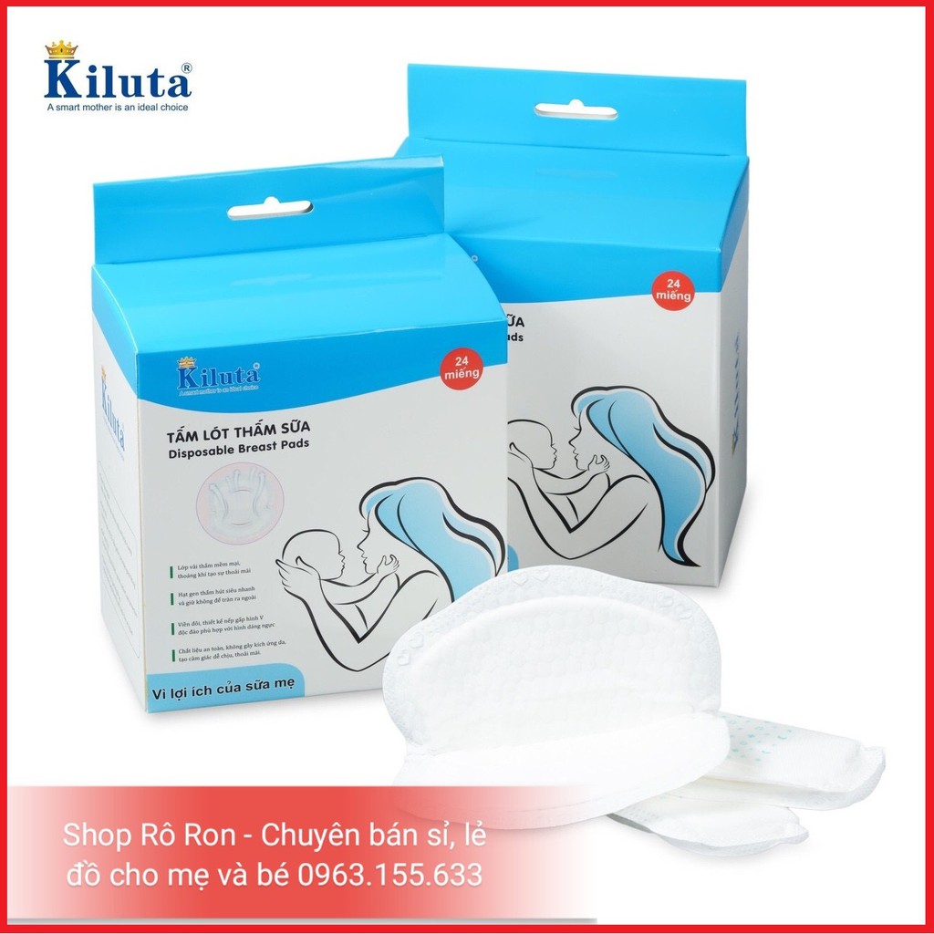 Lót thấm sữa KILUTA siêu mỏng siêu thấm - Lót thấm sữa dùng 1 lần KILUTA - Shop Rô Ron