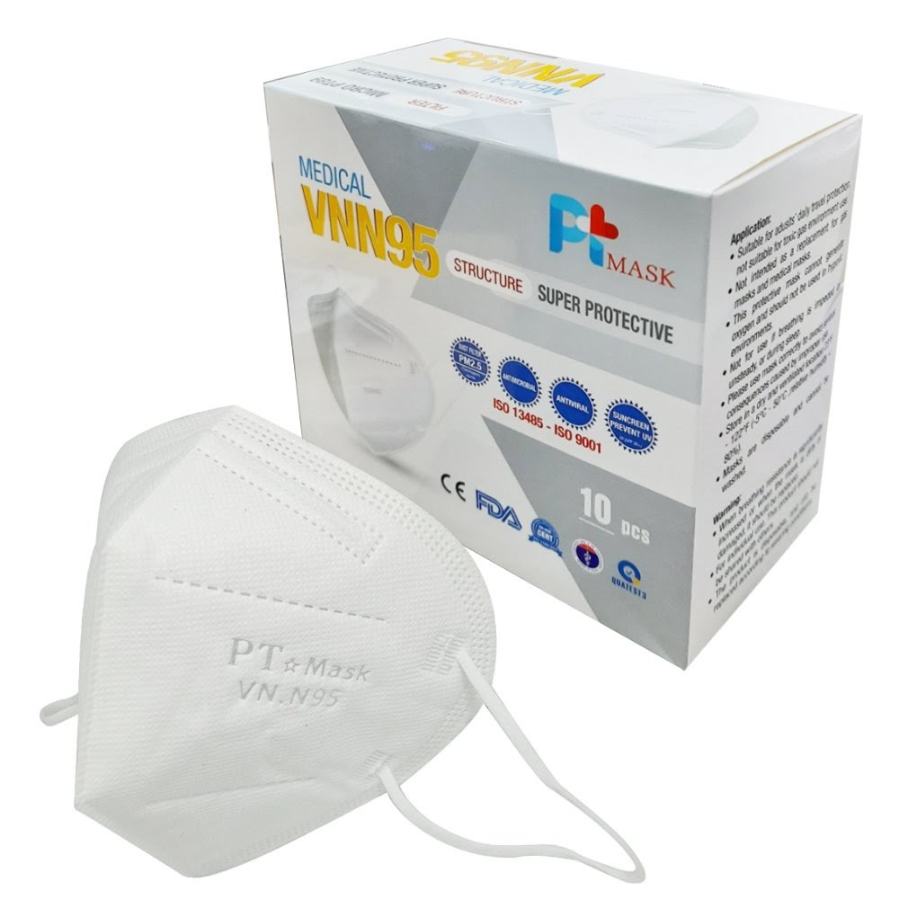 Hộp 10 Khẩu trang VNN95 PT Mask chuẩn N95 / FFP2