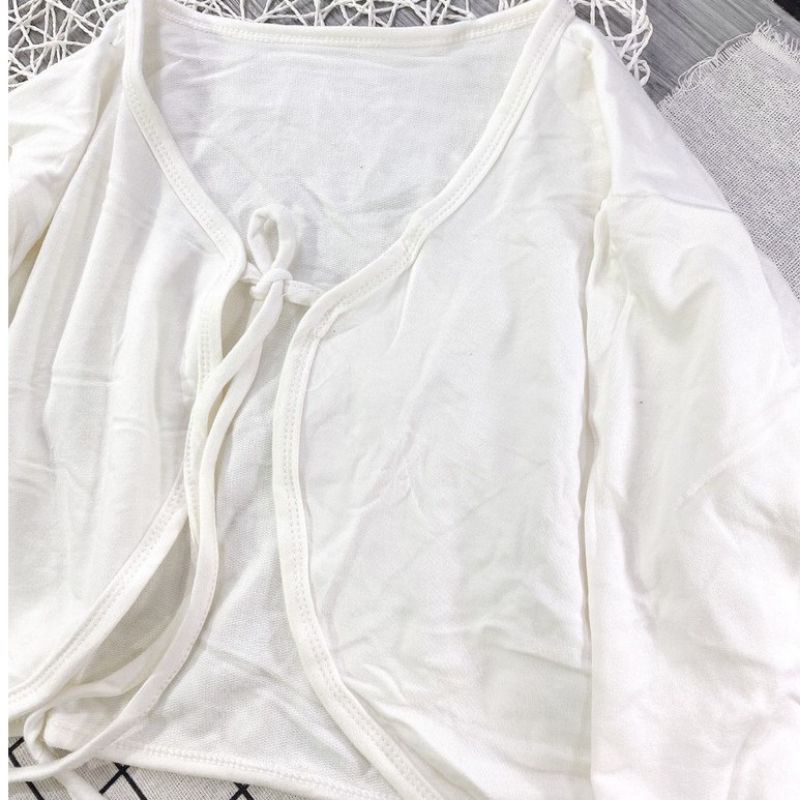 Áo khoác nhẹ chất da cá cotton tàu mềm mịn đẹp,tay bồng
