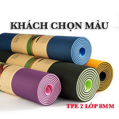 [FREESHIP❤️] THẢM TẬP YOGA CAO CẤP DÀY 8MM