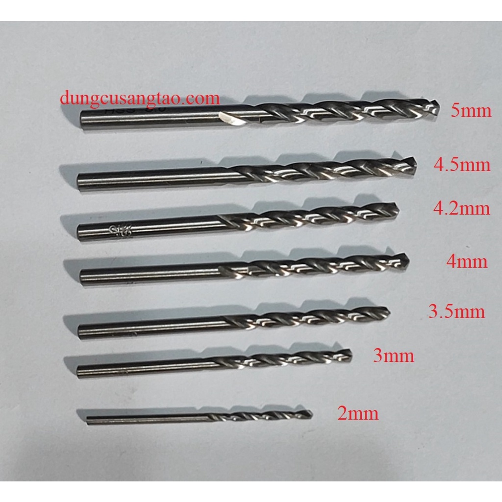 Mũi khoan thép HSS chuyên khoan Inox, gang, nhôm, đồng, gỗ, nhựa