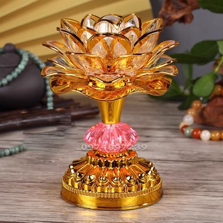 Đèn thờ hoa sen led đổi màu phát tiếng tụng kinh niệm phật cắm sạc, dùng pin siêu lâu