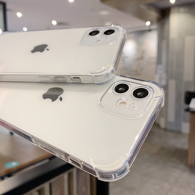 Ốp điện thoại chống rơi độ dày 1.5mm màu trong suốt cho iphone 13 12 11 Pro Max 6 6s 7 8 Plus X XS Max 13 12 Mini | BigBuy360 - bigbuy360.vn