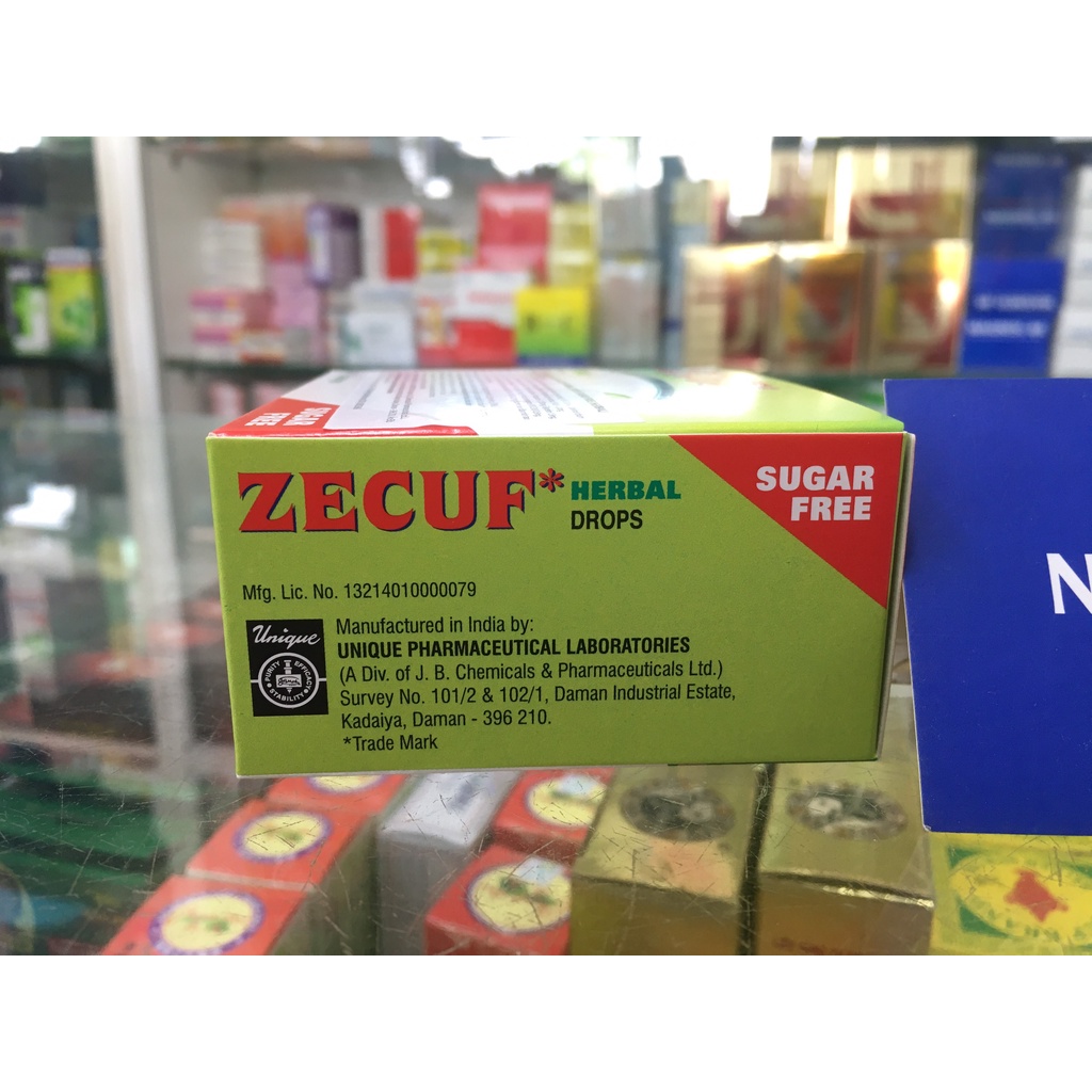✅ [Chính Hãng] Viên Ngậm Zecuf Herbal hộp (20 viên) vĩ 4 viên Drops sugar free (Herbal)