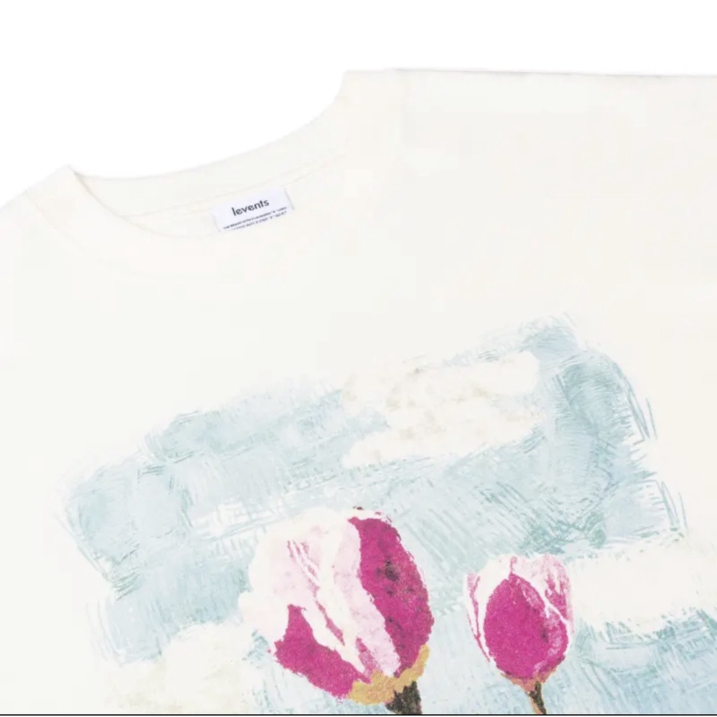 Áo Thun LEVENTS 2LIP/ Cream  Tặng Kèm Túi Tote Hoặc Túi Giấy Khi Mua Từ 2SP