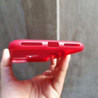 Ốp lưng Iphone 7 plus vải viền nhựa đỏ