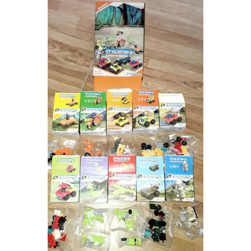 Sét 10 hộp lắp ráp LeGo_Đội Xe Cứu hộ hiện trường 52007 có nhiều chi tiết bằng nhựa