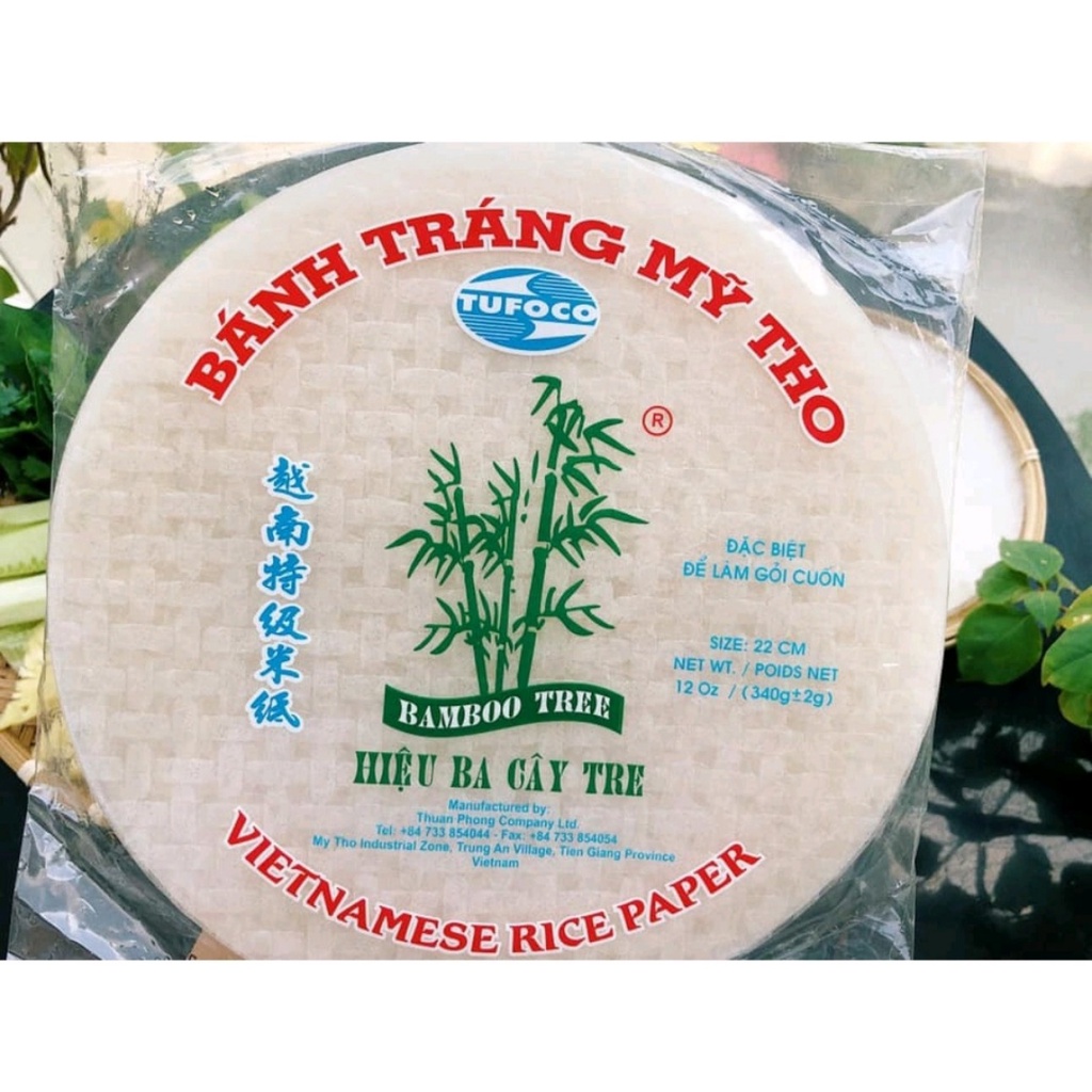 Bánh tráng Gỏi Cuốn 22cm Xuất Khẩu Mỹ Tho 250g Bánh Ngon Dẻo Thơm