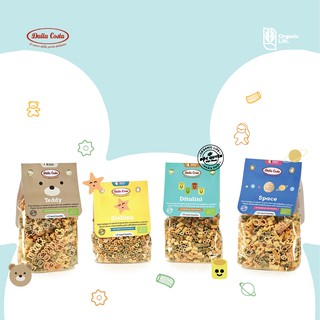 Nui rau củ hữu cơ cho bé ăn dặm hình Space vũ trụ - 100% hữu cơ Dalla Costa - Organic Baby Pasta Space
