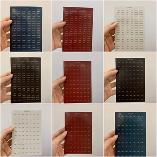 Tấm Sticker Chữ Cái Tuần Tháng Ngày - Hình Dán Week Month Basic màu Xanh Đen Đỏ Trắng