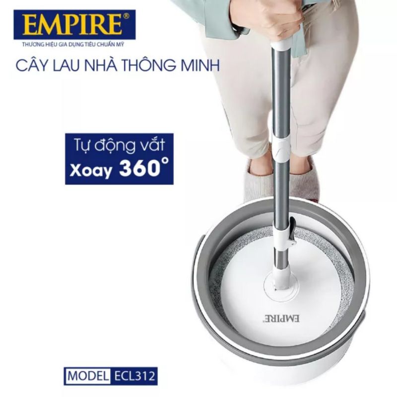 Bộ cây lau nhà xoay 360 Empire ELC312