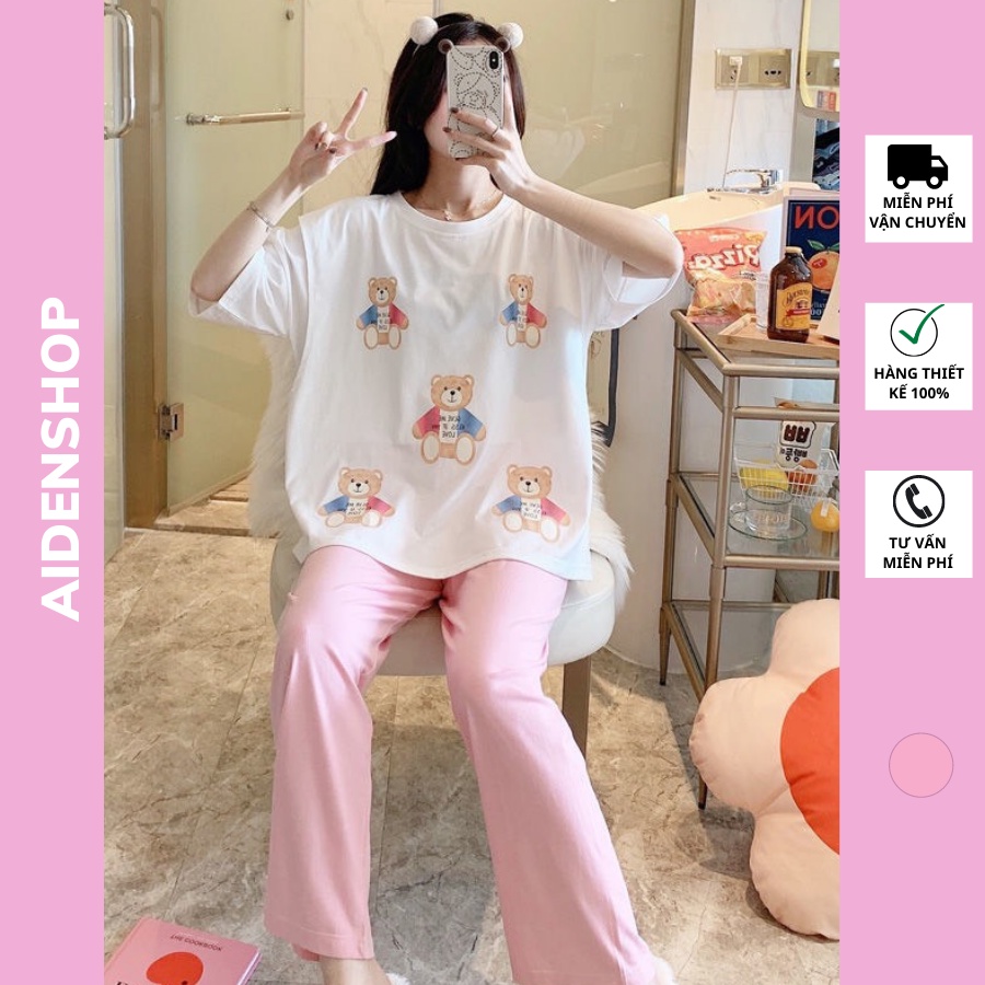 Bộ đồ bầu dễ thương sau sinh Aidenshop đồ bộ sau sinh mặc nhà
