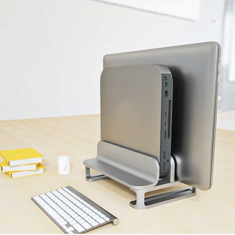 Giá đỡ macbook, kệ đỡ laptop, ipad kiểu giá kẹp, bằng nhôm, dạng đứng chân đế cao, hỗ trợ đế tản nhiệt - Techroom.vn