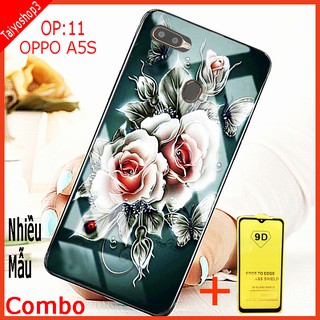 COMBO ốp lưng OPPO A5S (combo 1 ốp lưng kính 3D siêu sang + 1 kính cường lực full màn hình ) Taiyoshop3