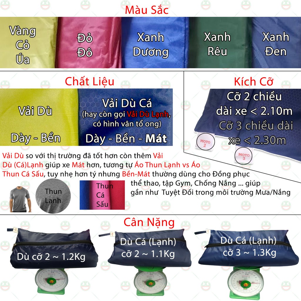 ❤️ Tấm Bạt Áo Trùm Xe Máy Cao Cấp - To Dày Bền Mát Mưa Nắng 100% - Chống Quéo Pô Nóng - BPXCC-TiDe (Nhiều màu)