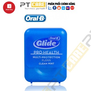 PT CARE | Chỉ Tơ Nha Khoa ORAL B Glide Advanced Multi Protection Floss Clear Mint Set 44m Thơm Mùi Bạc Hà