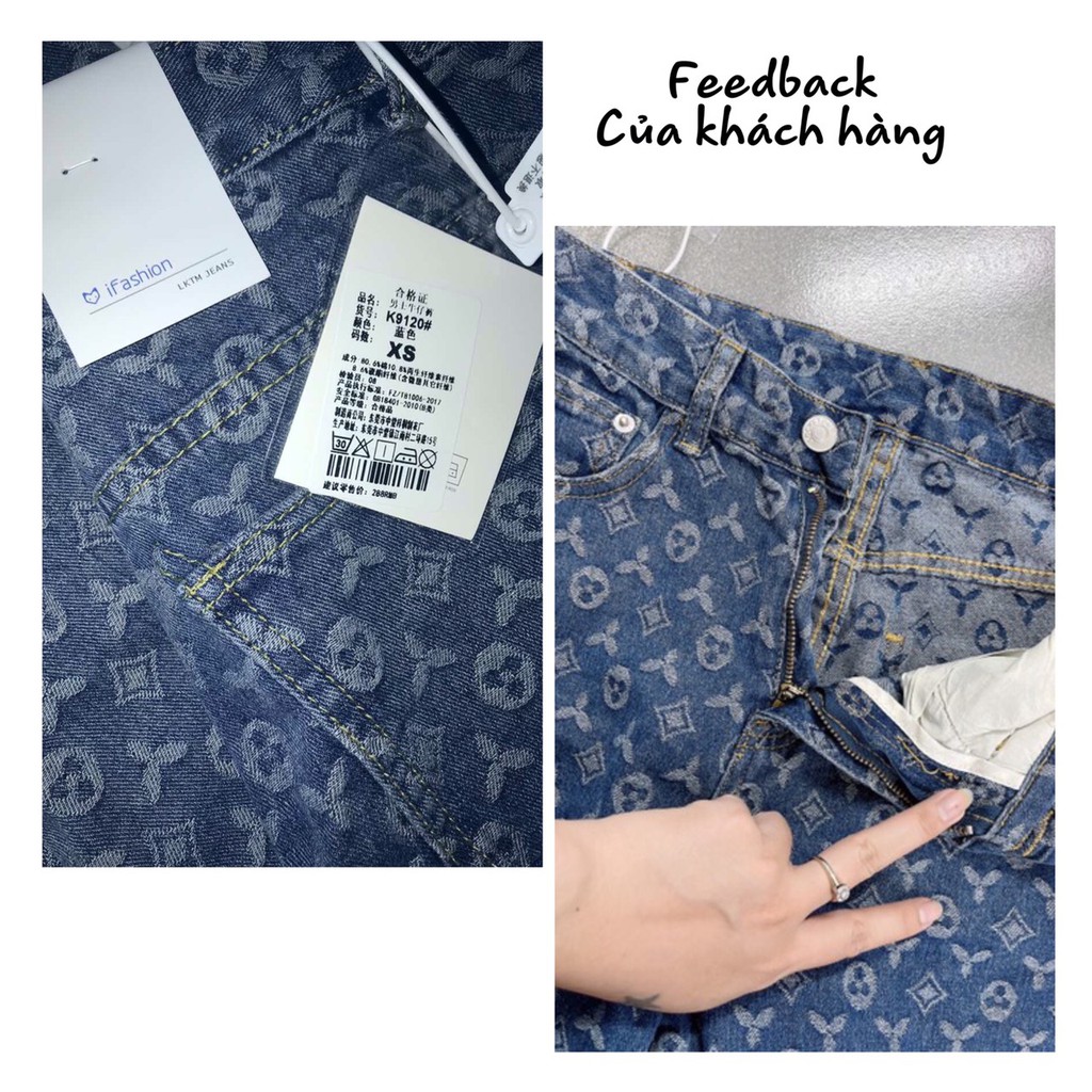[HÀNG CAO CẤP] Quần Jean Ống Rộng In Họa Tiết Phong Cách Hàn Quốc | BigBuy360 - bigbuy360.vn