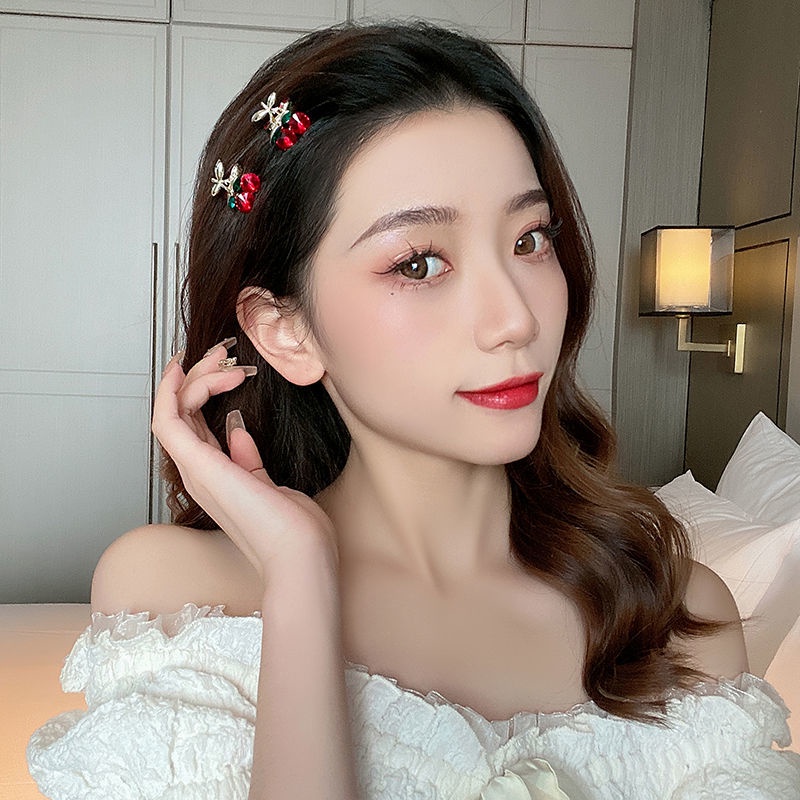 Kẹp Tóc Hình Quả Cherry Dễ Thương Phong Cách Hàn Quốc 2022 Cho Nữ