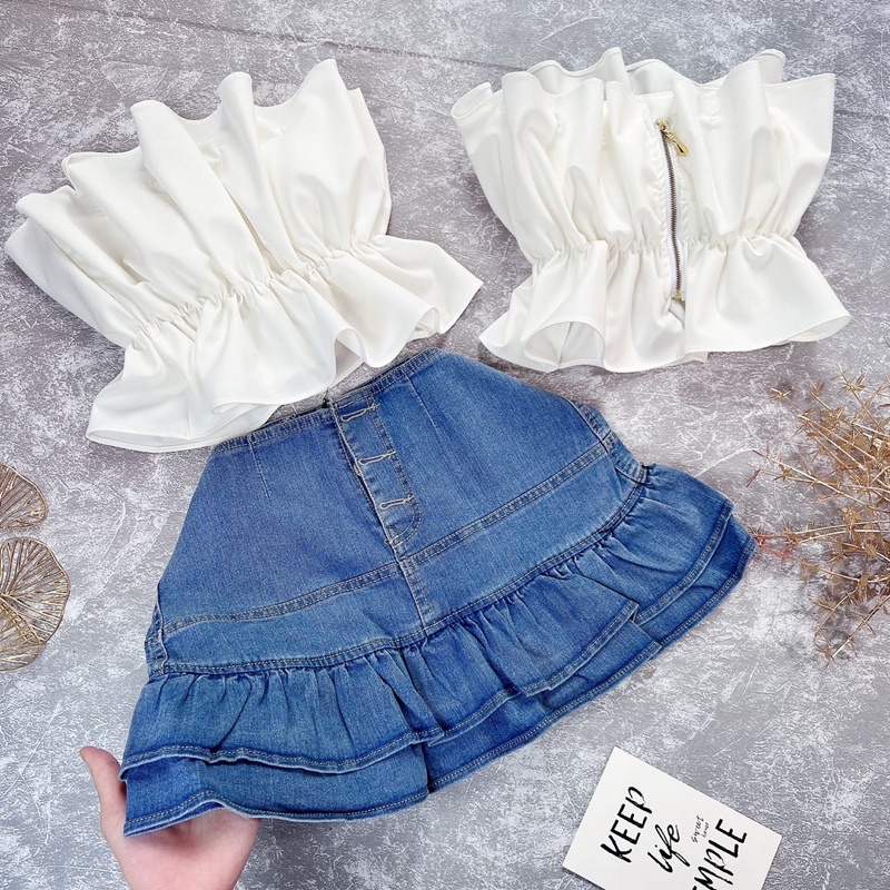 Áo Croptop Kiểu Ống Quây Ngực Xếp Ly Nhún Eo Sang Chảnh Có Mút Ngưc - A90- 282 -2M